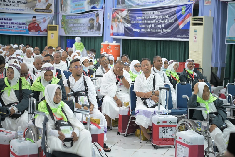 Kloter 15 Asal Rokan Hilir Bertolak dari Embarkasi Batam Menuju Jeddah