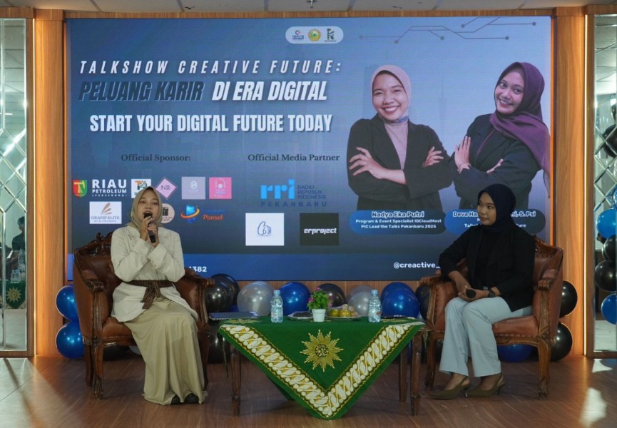 Mahasiswa Ilmu Komunikasi UMRI Sukses Gelar Talkshow “Creative Future”