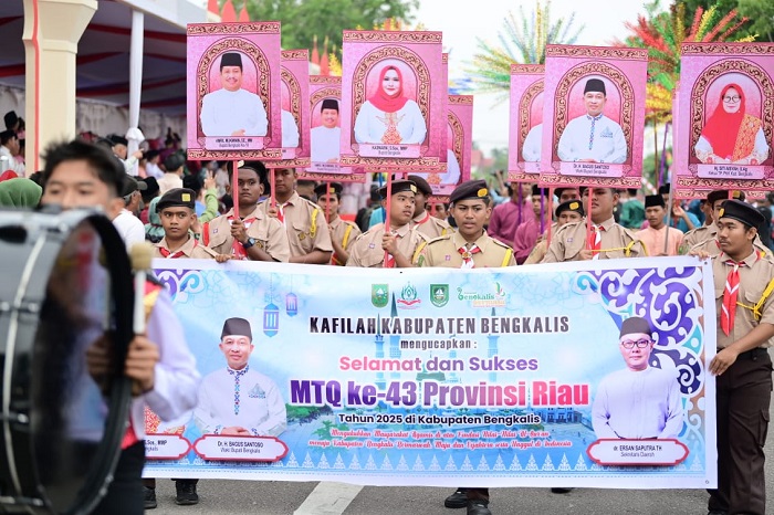 Bengkalis Paling Meriah, Turunkan 1.500 Massa untuk Pawai Taaruf