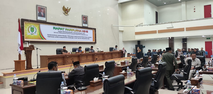 DPRD Inhil Gelar Rapat Paripurna Bahas Pandangan Fraksi Terhadap Renvana APBD 2024