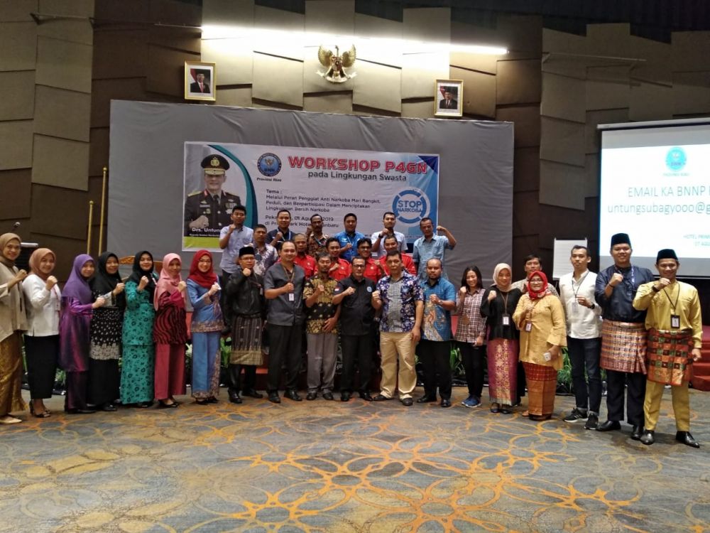 BNNP Riau Gelar Workshop P4GN Untuk Lingkungan Swasta
