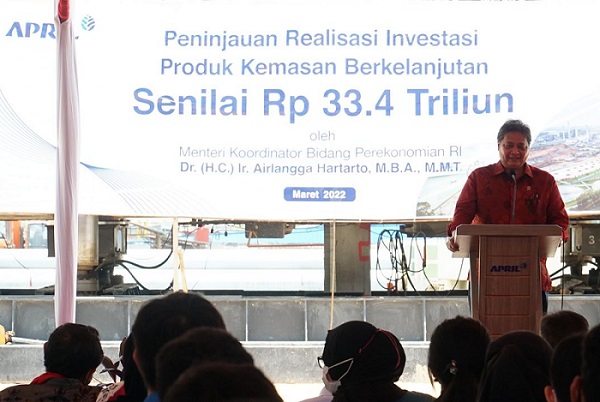 Airlangga Hartarto: APRIL Group Sumbang 50 Persen Target Investasi Riau Tahun 2022, Ini Sangat Bersejarah!