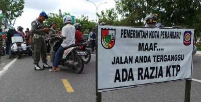 Lagi, 51 Warga Terjaring Razia KTP Tim Yustisi Pemko Pekanbaru