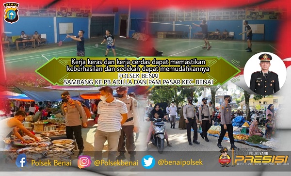 Kapolsek Benai Silatuahmi dengan Warga Lewat Olahraga Badminton