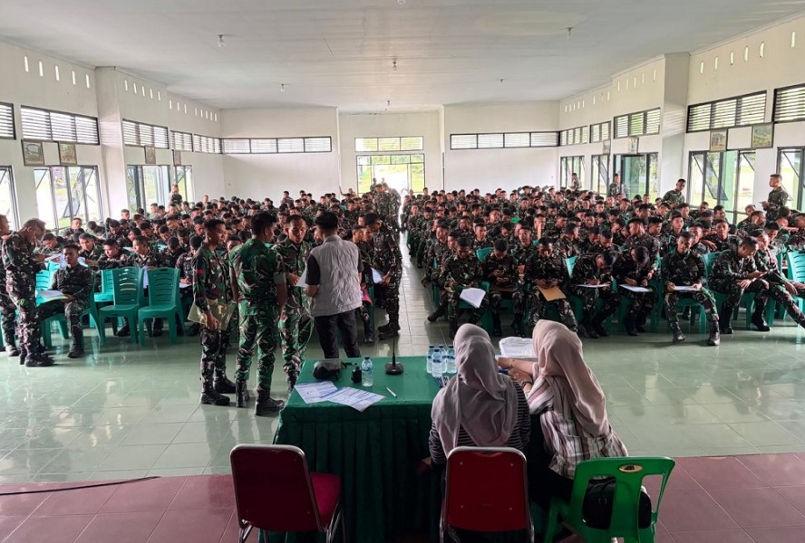 BRI Bangkinang Fasilitasi 500 Rekening Prajurit Yonif 132/BS, Dukung Misi Pengamanan Perbatasan di Papua