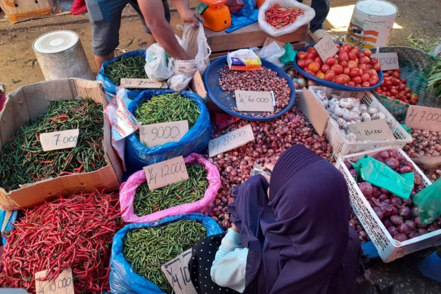Harga Cabai dan Bawang di Pasar Tangor Pekanbaru Masih Aman Jelang Ramadan