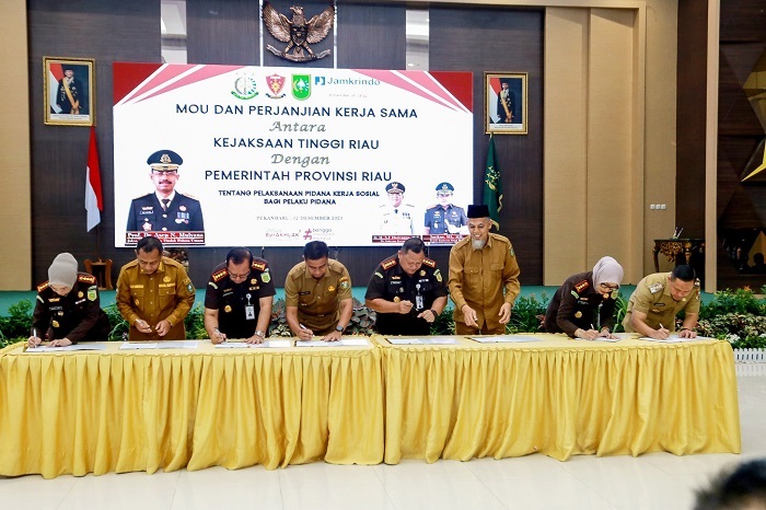 Pemko Pekanbaru MoU dengan Kejati Riau Terkait Pelaksanaan Pidana Kerja Sosial