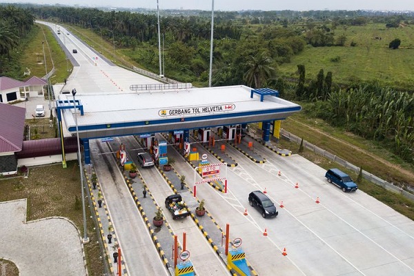 Melonjak, Ruas Tol Medan-Kualanamu - Tebing Tinggi Catat  Kenaikan Arus Lalu Lintas