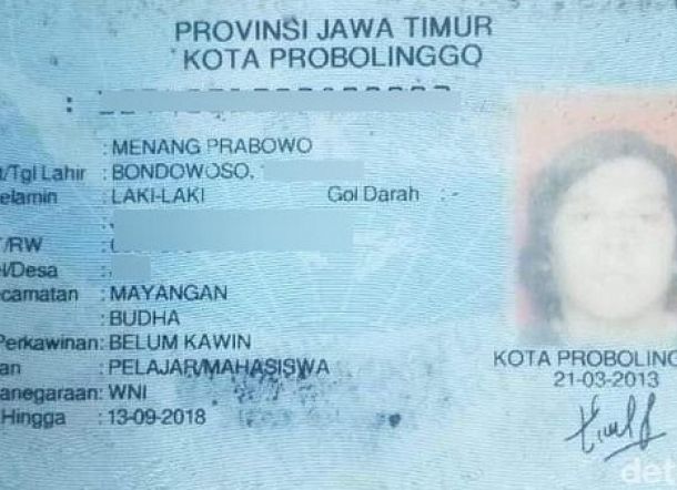 Heboh! Ada Pria Namanya 'Menang Prabowo', kalau Nama 'Menang Jokowi' Ada Gak Ya?