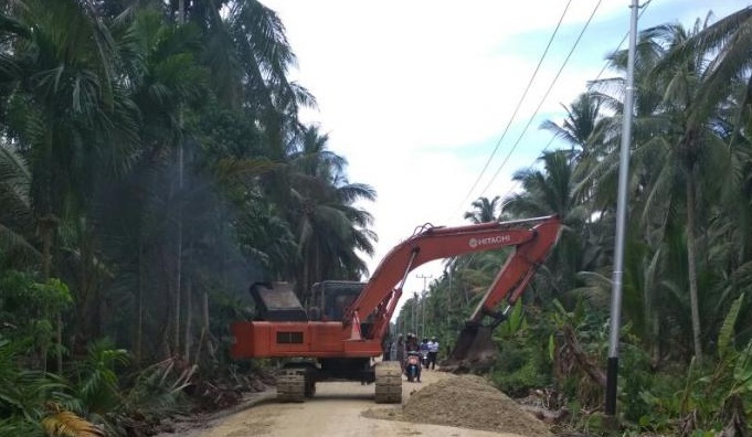 Pakai DAK, Pemkab Inhil Perbaiki Ruas Jalan Sungai Piring-Teluk Pinang