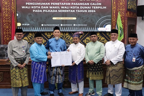 DPRD Dumai Paripurnakan Pengumuman Penetapan Paslon Wali Kota dan Wakil Wali Kota Terpilih pada Pilkada Serentak 2024