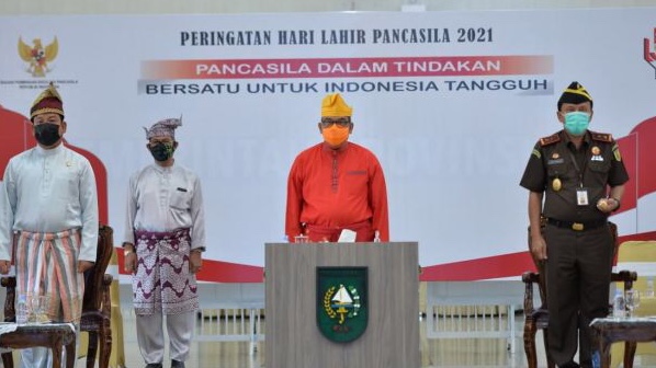 Wagubri Ikuti Upacara Peringatan Hari Lahir Pancasila Tahun 2021 Secara Virtual