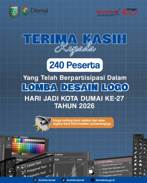 Lomba Logo Hari Jadi Kota Dumai ke-27 Resmi Ditutup, 240 Karya Siap Dinilai Tim Juri