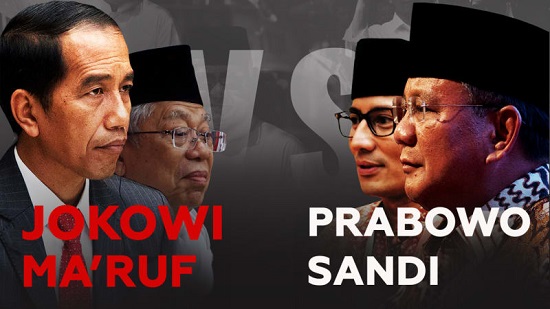 Kali Pertama, Hasil Survei Elektabilitas, Prabowo-Sandi Kalahkan Jokowi-Ma'ruf