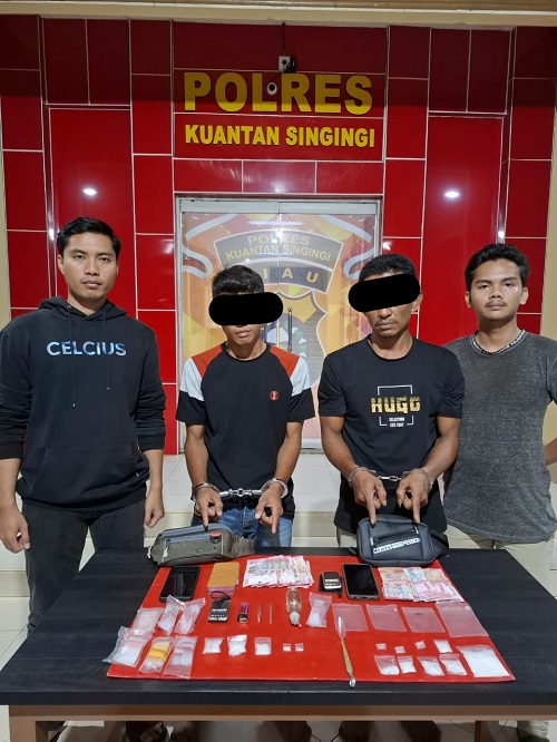 Resnarkoba Polres Kuansing Amankan Dua Pengedar Narkotika di Cerenti