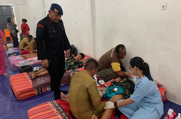 Sambut HUT ke-77, Batalyon B Pelopor Sat Brimob Polda Riau Gelar Sunat Massal