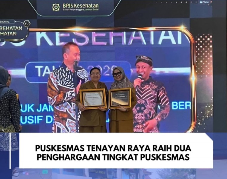 Puskesmas Tenayan Raya Raih Dua Penghargaan BPJS Kesehatan