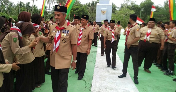 Wakil Bupati Kepulauan Meranti H. Said Hasyim Pimpin Upacara Hari Pramuka Ke-56