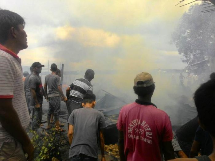 Duarrr... Kompor Meledak, Kontrakan di Kateman Ludes Terbakar