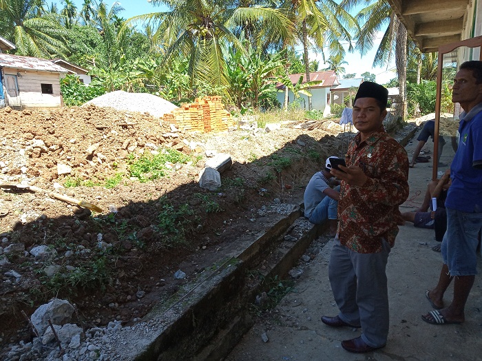 Pembangunan Turap di Desa Langkitin-Rohul Dimulai