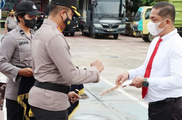Polres Inhu Gelar Apel Kenaikan Pangkat dan Penghargaan Untuk Anggota Berprestasi 