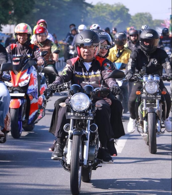 Sunmori, Muflihun Pimpin Konvoi Sepeda Motor Keliling Kota Pekanbaru