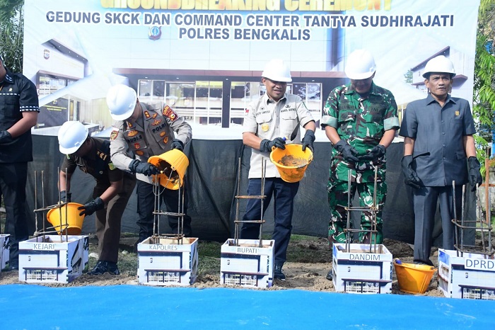Pembangunan Gedung SKCK dan Command Center Tantya Sudhirajati Polres Bengkalis Dimuai