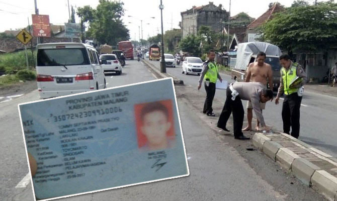 BRAKKK...Tabrak Motor lalu Terjatuh, Saat Bangun Tomy Malah Tewas Dihantam Bus