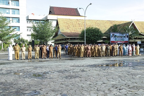 Pemerintah Kabupaten Inhil Gelar Apel Gabungan Pengantar Tugas Bupati dan Wakil Bupati Inhil