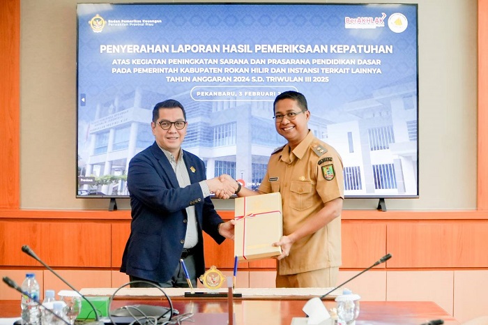 Pemkab Rohil Terima LHP Kepatuhan dari BPK RI Terkait Sarpras Pendidikan