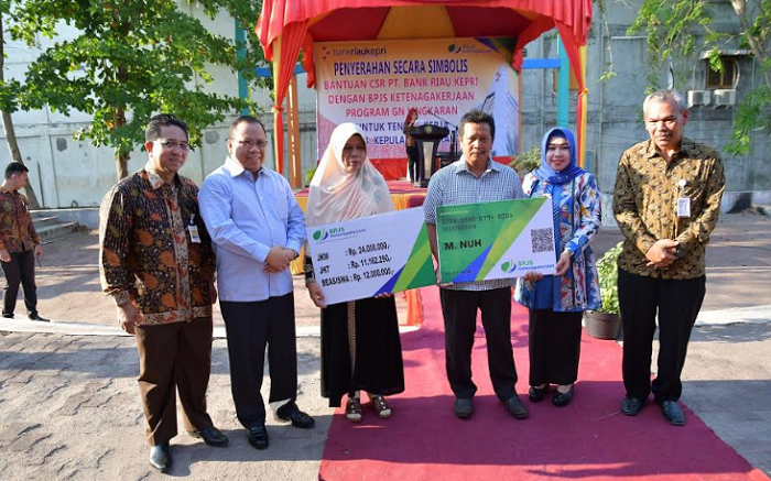 Bank Riau Kepri Wujudkan Peduli Tenaga Kerja Rentan Melalui Program GN Lingkaran BPJS Ketenagakerjaan di Meranti