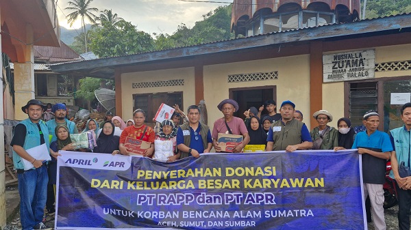 Paguyuban Riau Kompleks Salurkan Bantuan Karyawan RAPP & APR untuk Korban Terdampak Bencana Alam di Tiga Provinsi