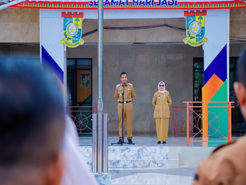 Ahmad Yuzar  Langsung Pimpin Apel Gabungan