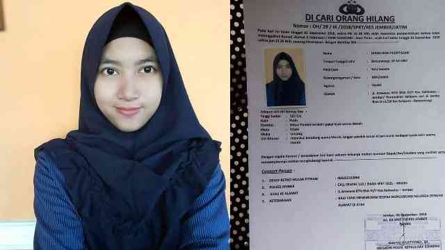 Diana Riski Puspitasari, Wanita Cantik Berjilbab Hitam Hilang, Ada Tanda Lahir di Jari Manis