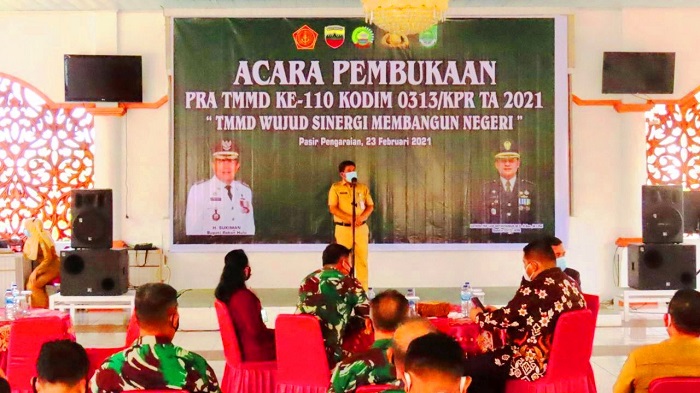 Tetap Ikuti Protokol Kesehatan, Pra TMMD di Buka Dandim 0313/KPR
