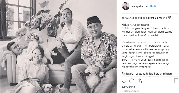 Diisukan Sekeluarga Pindah Agama, Soraya Haque: Hidup Harus Seimbang