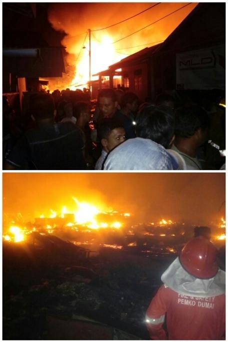 NAAS, 36 Petak Rumah di Dumai Ludes Dilalap Api Dinihari Tadi