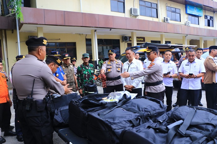 Sekdako dan Kapolresta Pantau Peralatan Pemadaman Karhutla