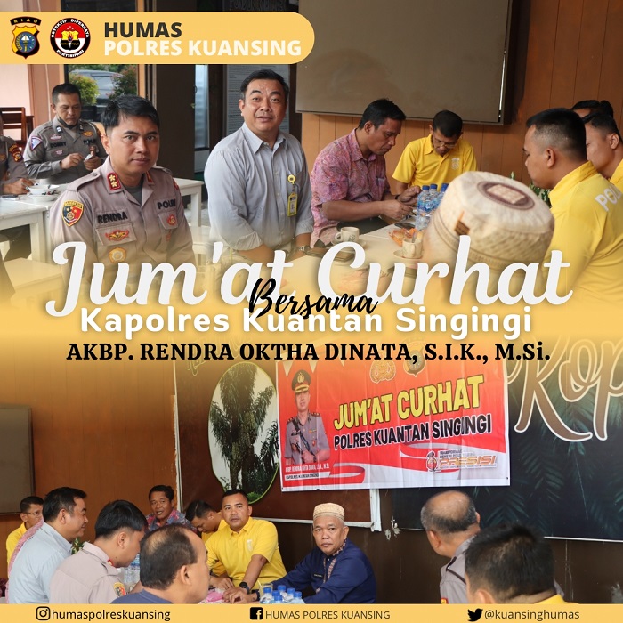 Melalui Jumat Curhat Kapolres Kuansing Bagikan Nomor Pribadi untuk Terima Pengaduan dari Warga
