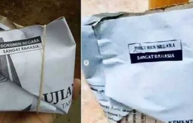 Kocak! Nasi Uduk Dibungkus 'Dokumen Negara', Warnaget: Gak Dibuka Laper, Dibuka Takut Rahasia Negara Kebongkar
