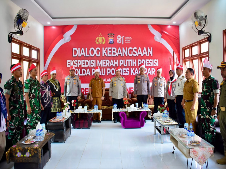 Pastikan Merah Putih Tetap Berkibar, Pemerintah Kabupaten Kampar Apresiasi dan Terimakasih Kegiatan Ekspedisi Merah Putih Presisi Polda Riau