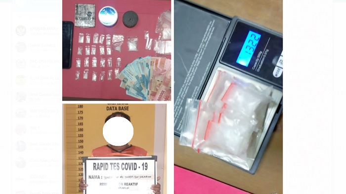 Satresnarkoba Polres Kuansing Tangkap Pekerja Swasta Edarkan Narkoba, Barang Buktinya...