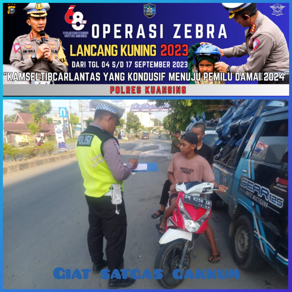 Satlantas Polres Kuansing Kantongi 1.326 Kesalahan selama OPS Zebra