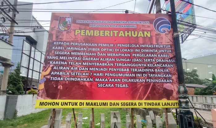Diminta Benahi Kabel Serat Optik, Pemko Pekanbaru Surati Perusahaan Provider