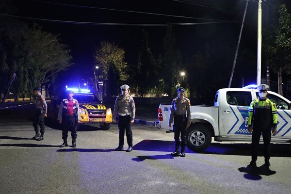 Polres Kuansing Gelar KRYD Cegah Gangguan Kamtibmas Dengan Patroli Dialogis