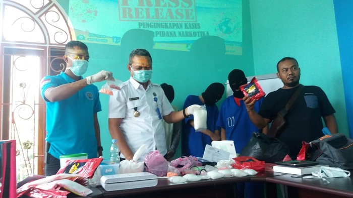 Selama 2020, BNNK Pelalawan Amankan 145 Tersangka Narkoba,  BB 689 Gram Sabu, 3.039 Gram Ganja dan 58 Butir Pil Ekstasi