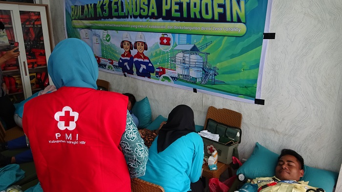 TBBM Elnusa Petrifon dan PMI Inhil Gelar Donor Darah di Sungai Gantang