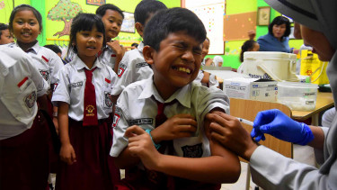 Tiga Sekolah di Pekanbaru Minta Diskes Lanjutkan Program Vaksin MR