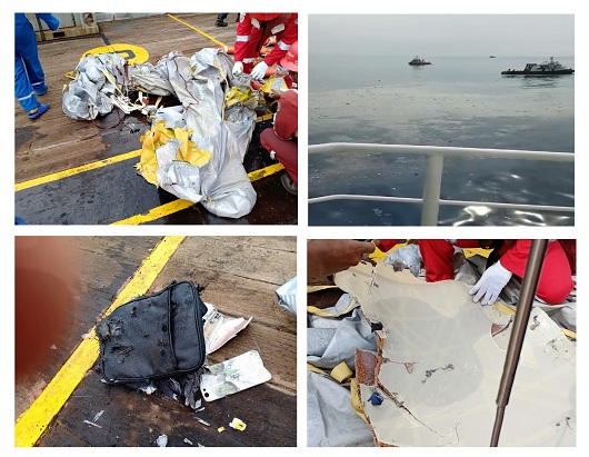 Begini Foto-foto Kondisi Serpihan Pesawat Lion Air JT 610 yang Ditemukan Petugas