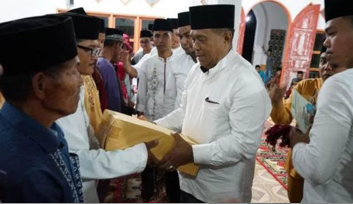 Rombongan Pemkab Meranti Safari Ramadan di Kecamatan Tasik Putri Puyu